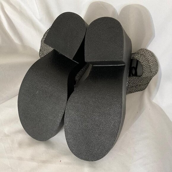 Windsorsmith "PIPPIE" Sting Ray Leather lace-up block heels NWOB Size 7.5 - Picture 5 of 9